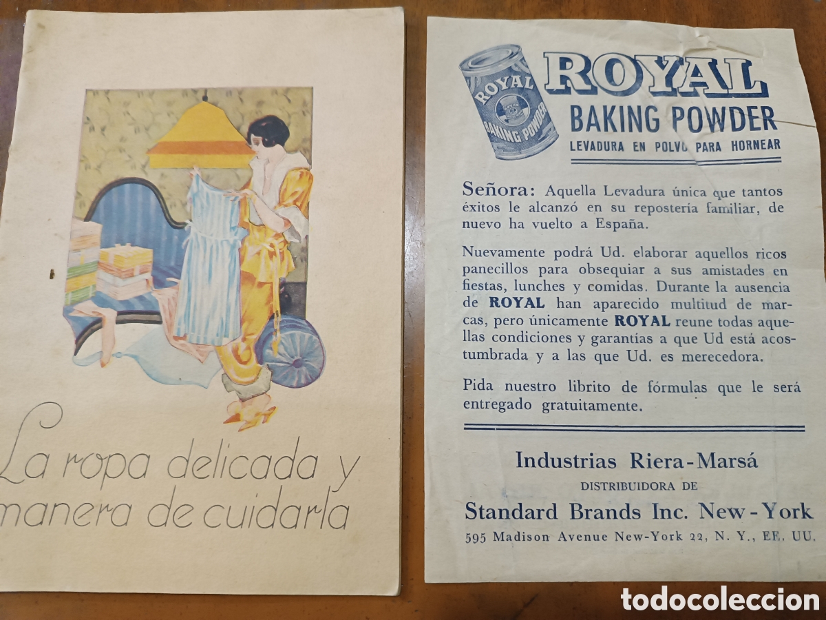 Otros Art&iacute;culos de Coleccionismo en Papel: La ropa delicada y manera de cuidarla. Persil, Royal.