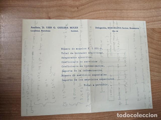 Sammelleidenschaft Andere Papierartikel: ANTIGUO DOCUMENTO ANALISTA D. LUIS G. GUILERA MOLES 22 X 15,5