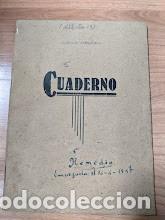 Outros artigos de papel: ANTIGUO CUADERNO ESCOLAR MANUSCRITO 1941