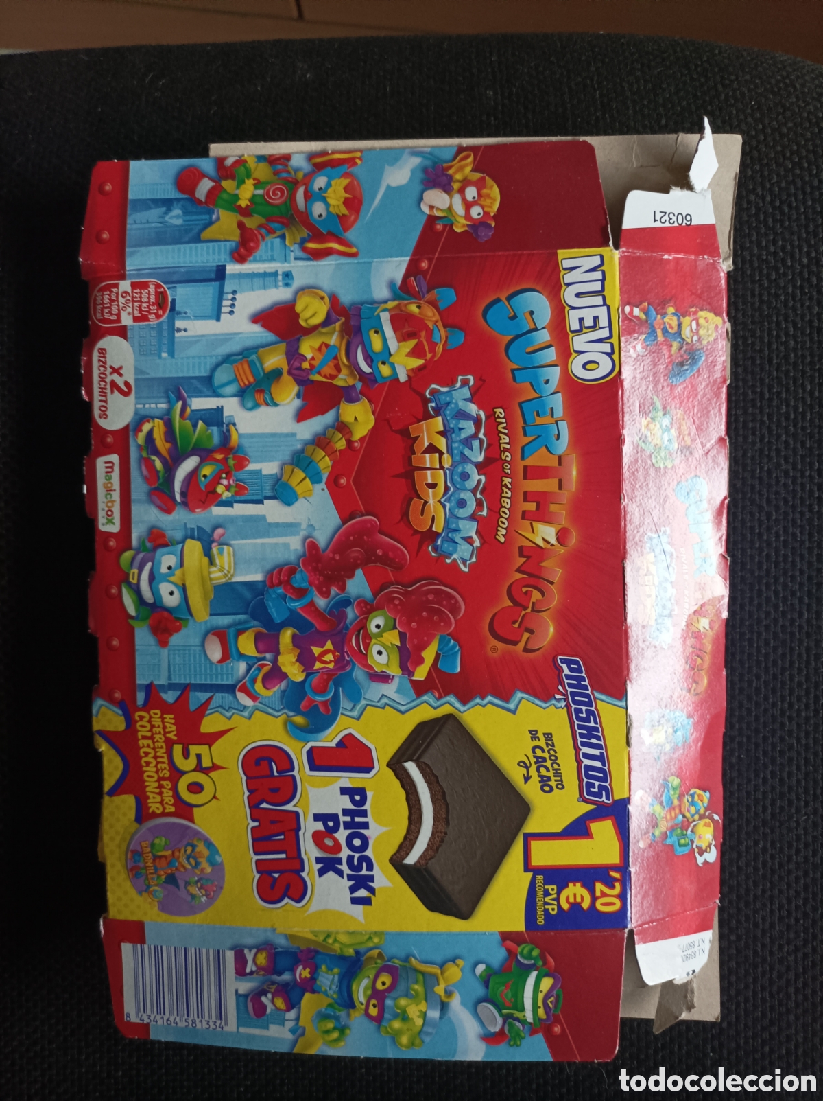 Otros Art&iacute;culos de Coleccionismo en Papel: ENVASE CAJA PHOSKITOS SUPERTHINGS TAZOS KAZOOM KIDS 2021