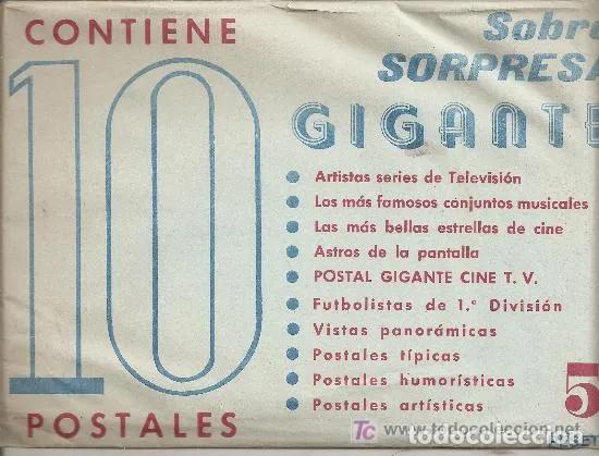 Otros Art&iacute;culos de Coleccionismo en Papel: SOBRE SORPRESA GIGANTE (A&Ntilde;OS 60)