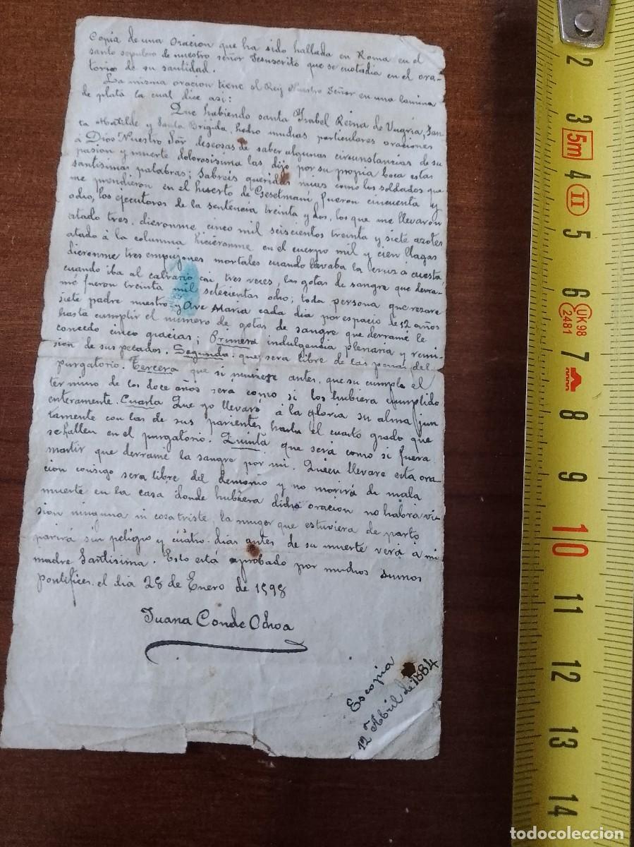Sammelleidenschaft Andere Papierartikel: Juana conde del 12 abril de 1884