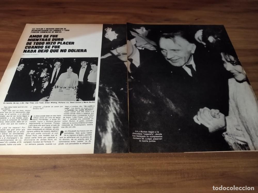 Otros Art&iacute;culos de Coleccionismo en Papel: (K176) Elizabeth Taylor & Richard Burton * Clippings Revista 2 Pgs * 1982