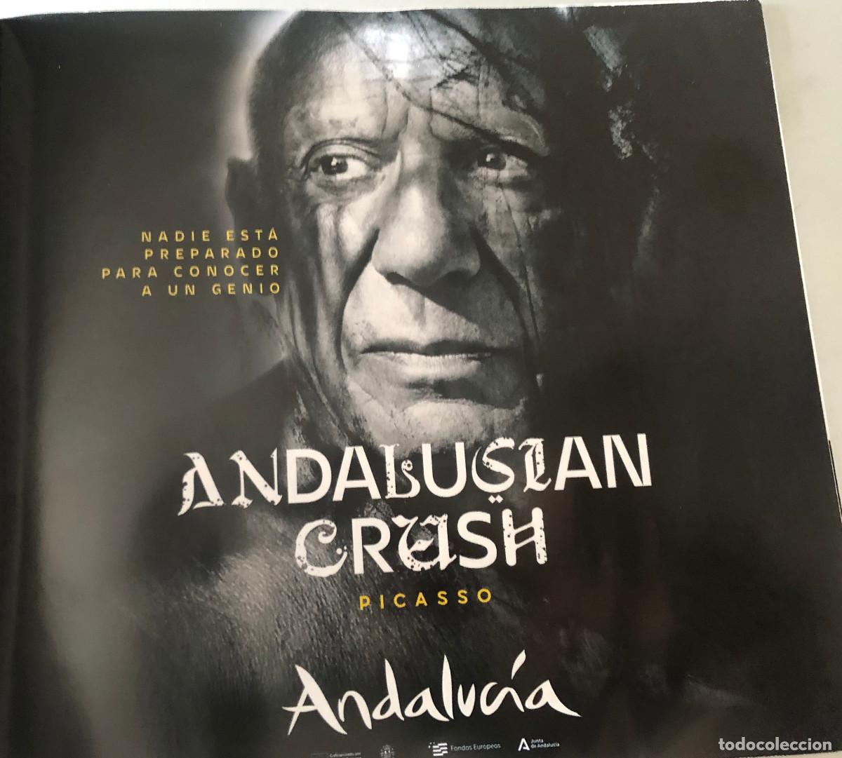 Paper Collecting Others: Publicidad de Andaluc&iacute;a. Campa&ntilde;a Andalusian Crush. Con la imagen de Pablo Picasso. P&aacute;gina de revista