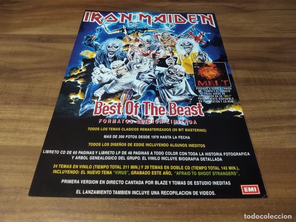 Otros Art&iacute;culos de Coleccionismo en Papel: (PD593) Publicidad Clipping Iron Maiden * Best Of The Beast * 1996