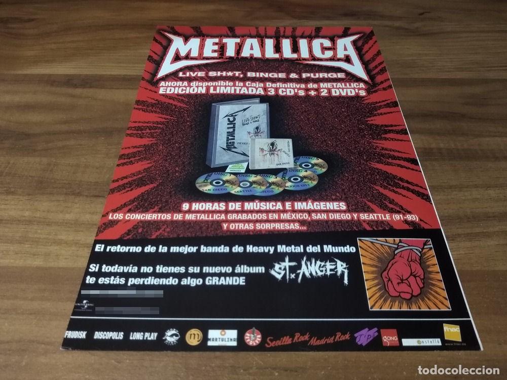 Otros Art&iacute;culos de Coleccionismo en Papel: (PD625) Publicidad Clipping Metallica * Live Sh*t, Binge & Purge * 2003