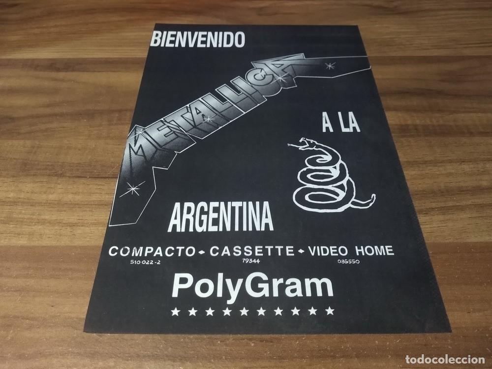 Otros Art&iacute;culos de Coleccionismo en Papel: (PD627) Publicidad Clipping Metallica * Black Album * 1991