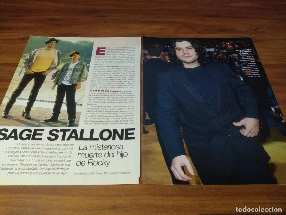 Otros Art&iacute;culos de Coleccionismo en Papel: (D214) Sage Stallone * Clippings Revista 2 Pgs * 2012