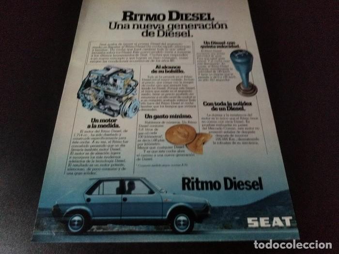 Otros art&iacute;culos de coleccionismo en papel: (PA603) Publicidad Clipping Seat Ritmo Diesel * 1980