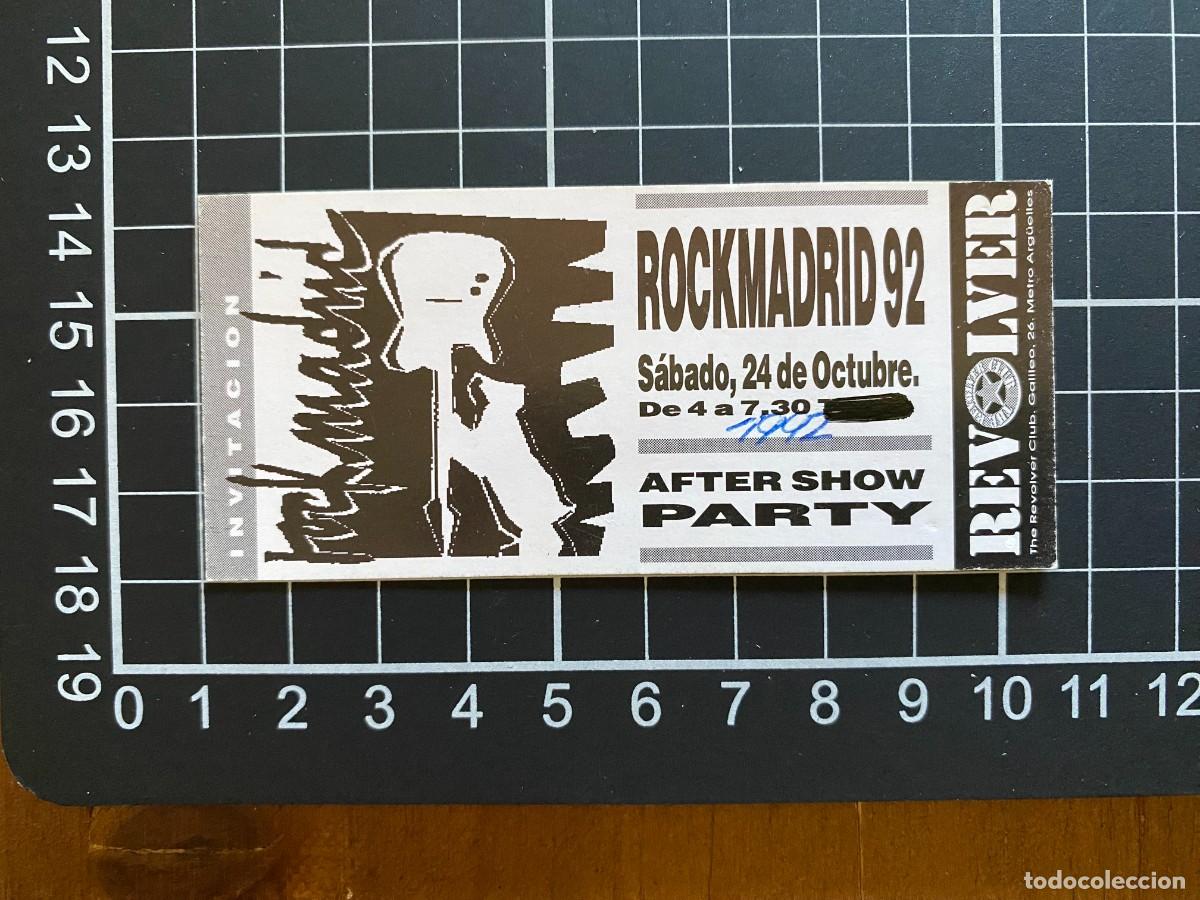 Otros Art&iacute;culos de Coleccionismo en Papel: INVITACION SALA REVOLVER MADRID ROCKMADRID ROCK MADRID 1992 AFTER SHOW PARTY