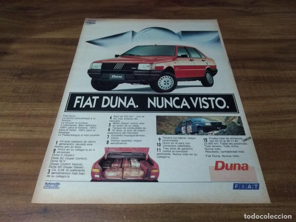 Otros Art&iacute;culos de Coleccionismo en Papel: (PA732) Publicidad Clipping Fiat Duna * 1987