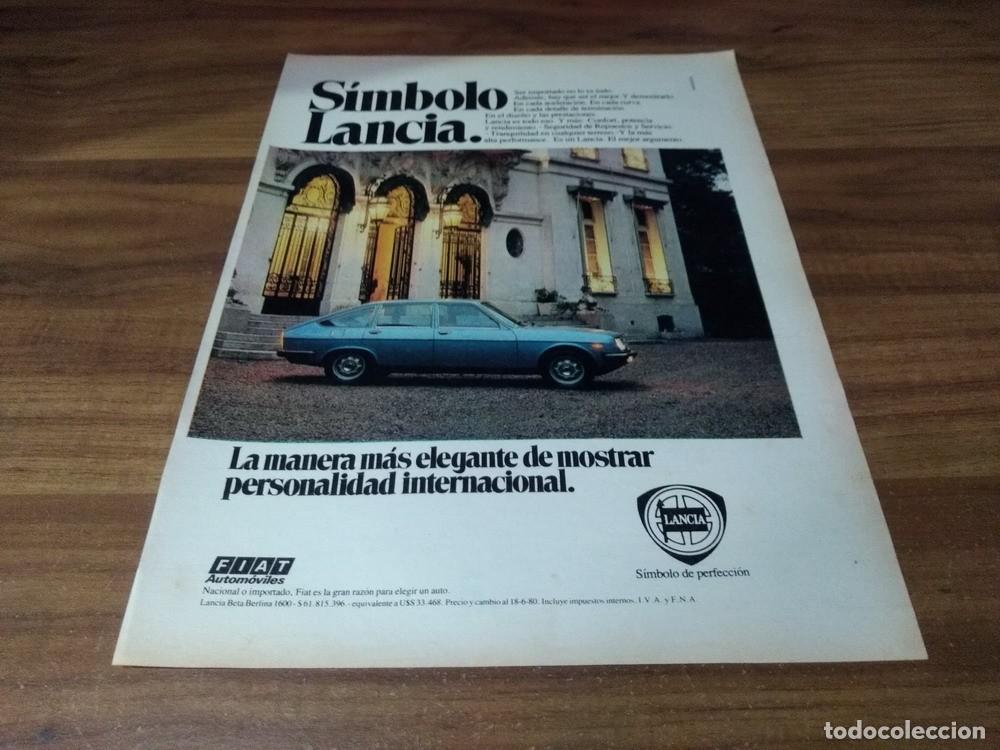 Otros Art&iacute;culos de Coleccionismo en Papel: (PA733) Publicidad Clipping Fiat Lancia * 1980