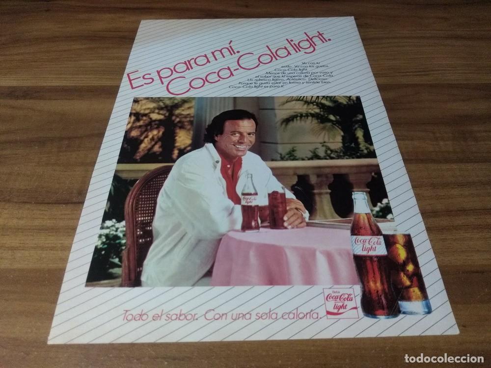 Otros art&iacute;culos de coleccionismo en papel: (PG212) Publicidad Clipping Julio Iglesias * Coca Cola Light