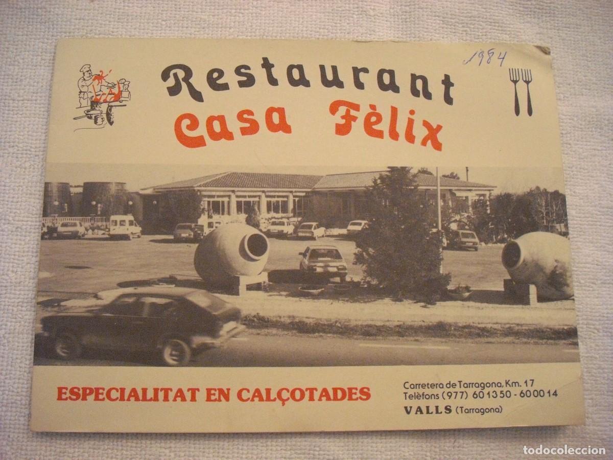 Altri oggetti di carta: RESTAURANT CASA FELIX , VALLS, CARPETA DE FOTOS 21 X 15 CM.