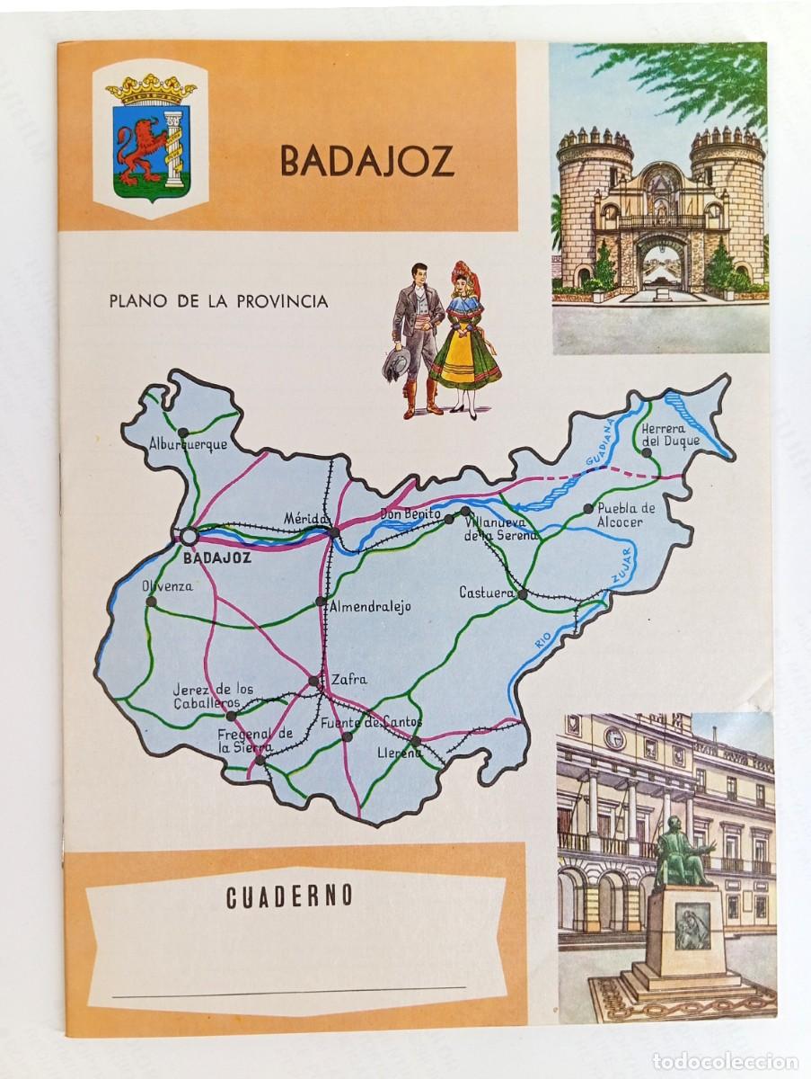 Otros Art&iacute;culos de Coleccionismo en Papel: CUADERNO BADAJOZ 16 HOJAS DOS RAYAS FABRICADO POR GR&Aacute;FICAS UTRERA DE C&Oacute;RDOBA LIBRETA 1964