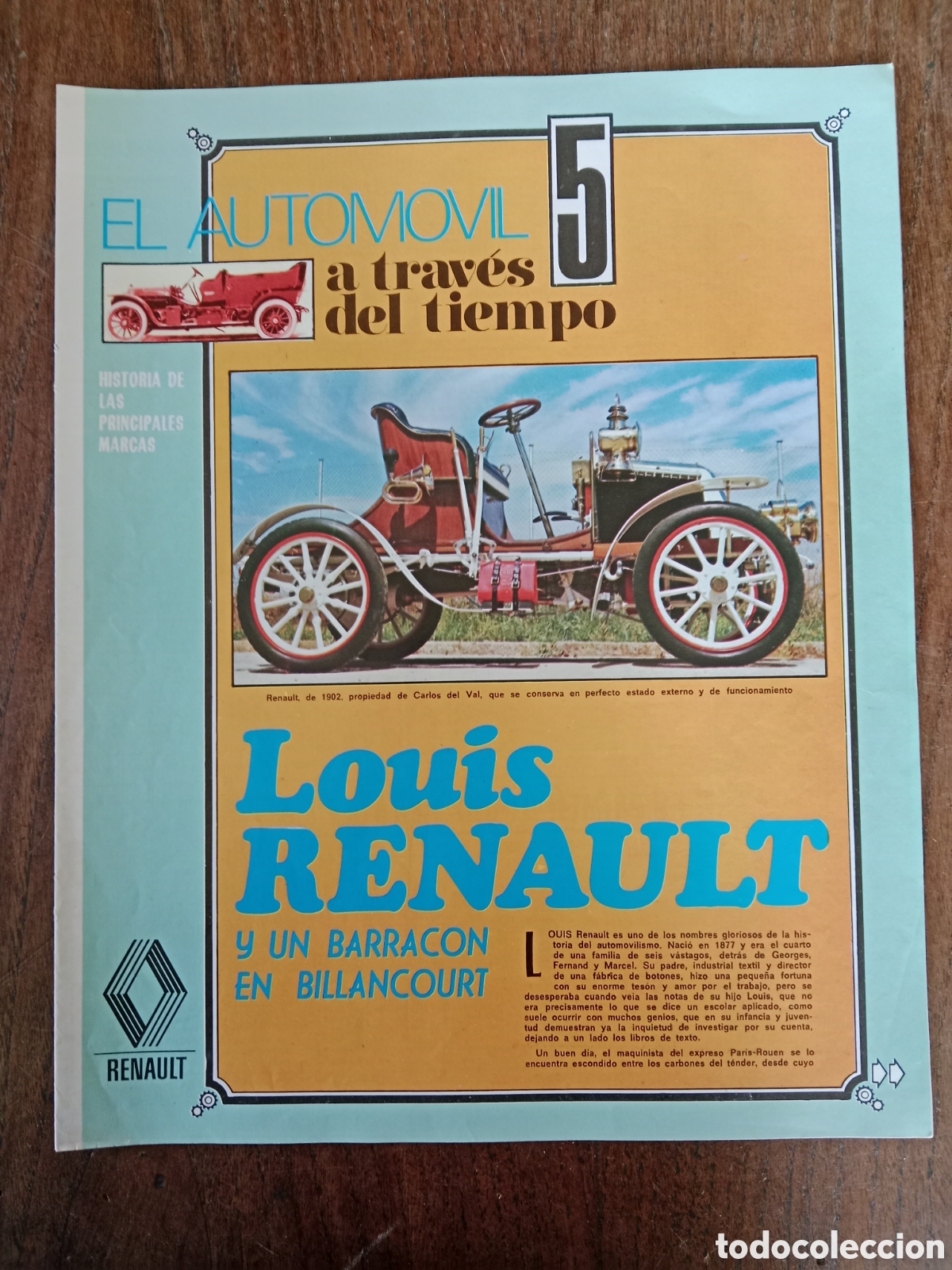 Collectionnisme Papier divers: Fasc&iacute;culo autom&oacute;vil Louis Renault