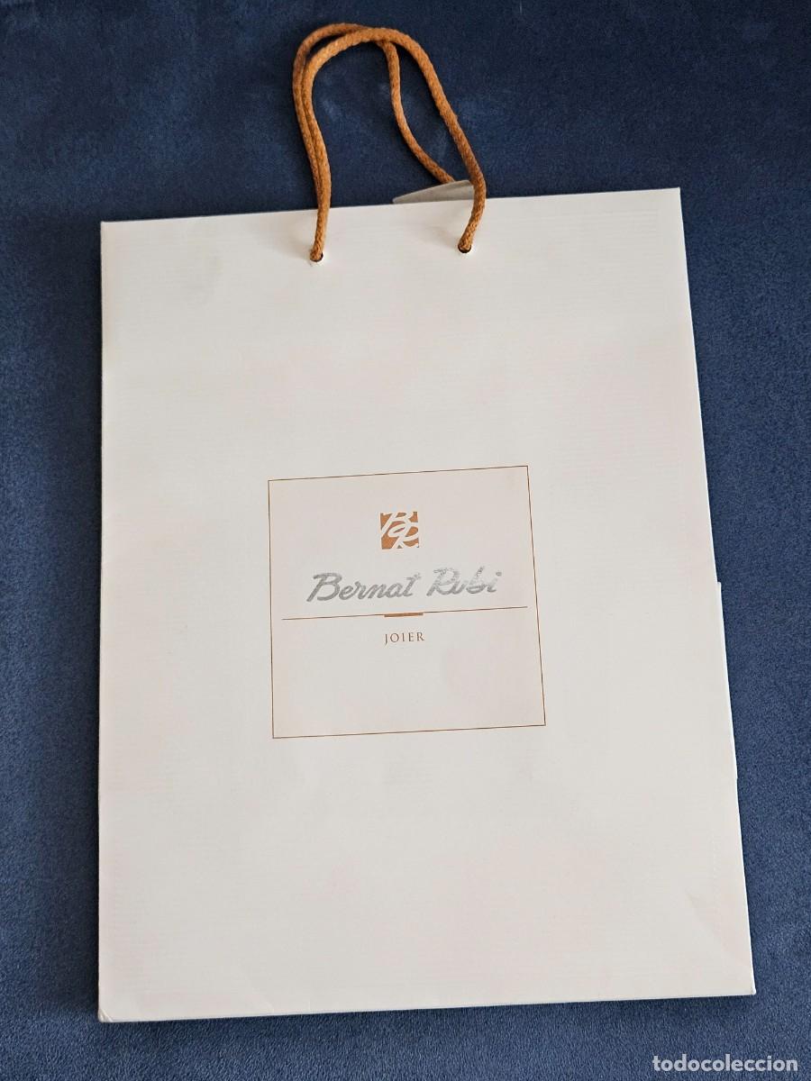 Otros Art&iacute;culos de Coleccionismo en Papel: Bolsa De Papel Con Asas De Cord&oacute;n Publicidad De La Joyer&iacute;a Bernat Rub&iacute; Joier De Barcelona.