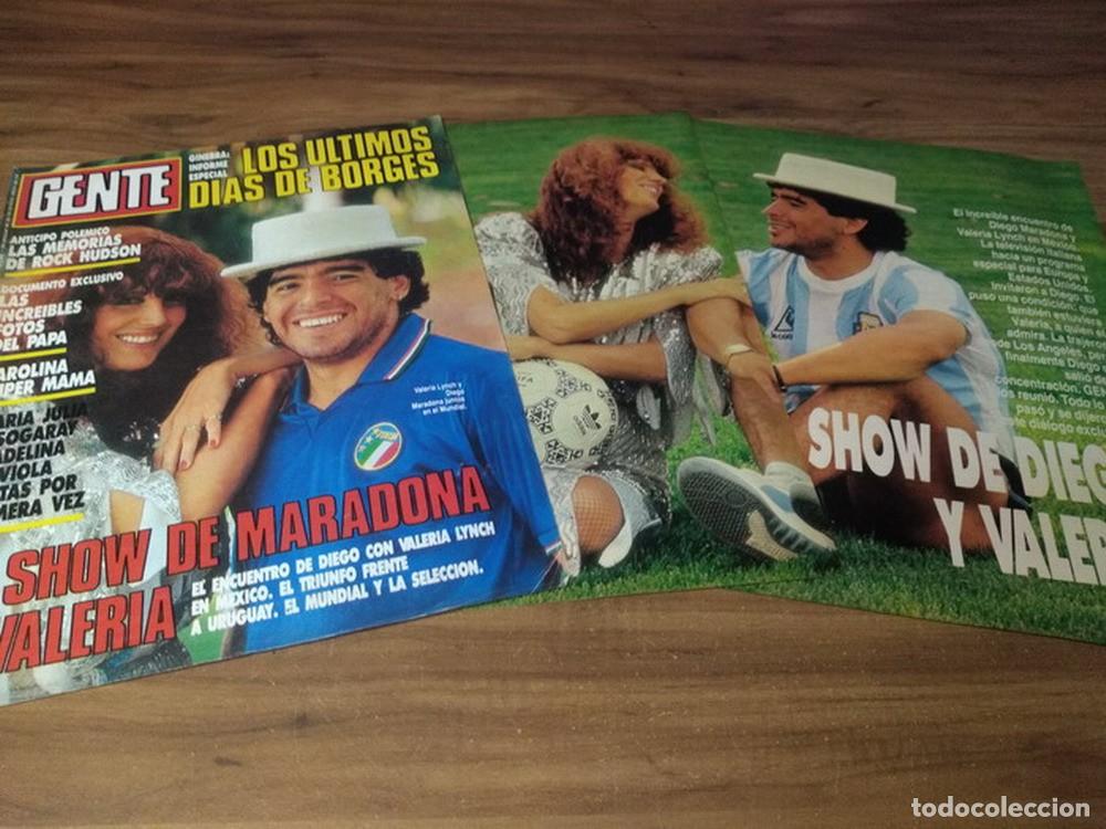 Otros Art&iacute;culos de Coleccionismo en Papel: (RT807) Valeria Lynch & Diego Maradona * Tapa Revista + 3 Pgs * 1986