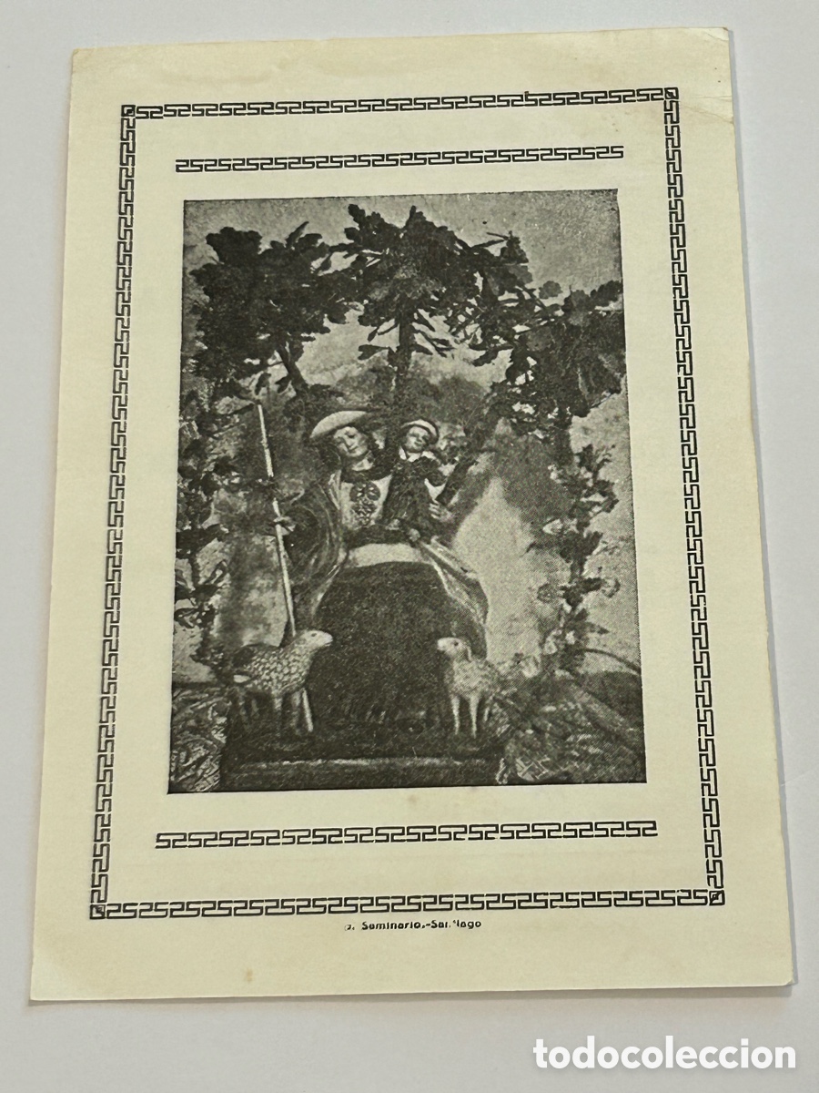 Otros art&iacute;culos de coleccionismo en papel: ANTIGUA ESTAMPA RELIGIOSA. DIVINA PASTORA. A&Ntilde;O 1988. SANTIAGO DE COMPOSTELA