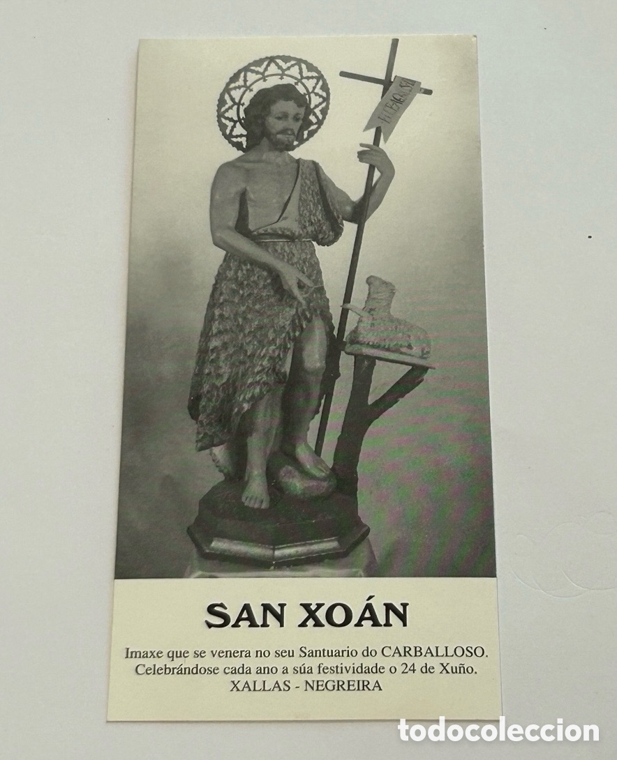 Otros art&iacute;culos de coleccionismo en papel: ANTIGUA ESTAMPA RELIGIOSA. SAN XO&Aacute;N. GALICIA