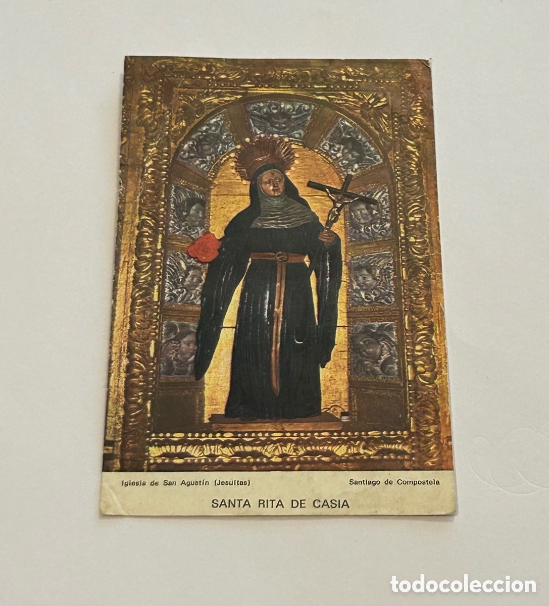 Otros art&iacute;culos de coleccionismo en papel: ANTIGUA ESTAMPA RELIGIOSA. SANTA RITA DE CASIA. ORACI&Oacute;N