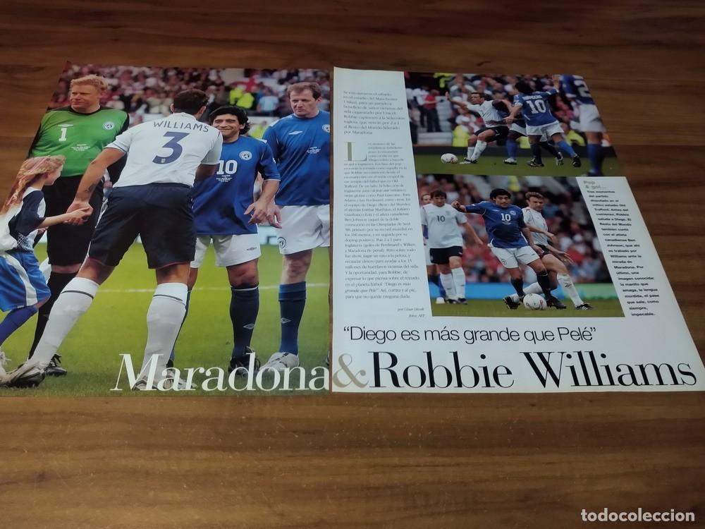 Otros Art&iacute;culos de Coleccionismo en Papel: (S240) Diego Maradona & Robbie Williams * Clippings Revista 2 Pgs * 2006