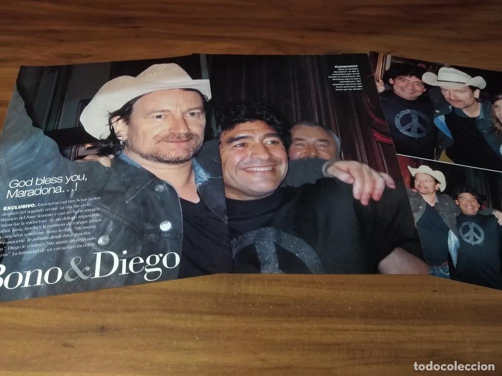 Otros Art&iacute;culos de Coleccionismo en Papel: (S241) Diego Maradona & Bono Vox * U2 * Clippings Revista 3 Pgs * 2006