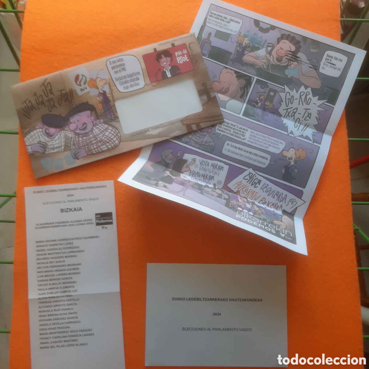 Paper Collecting Others: ELKARREKIN - PODEMOS . Elecciones vascas 2024 . Propaganda electoral . EUSKADI . BIZKAIA