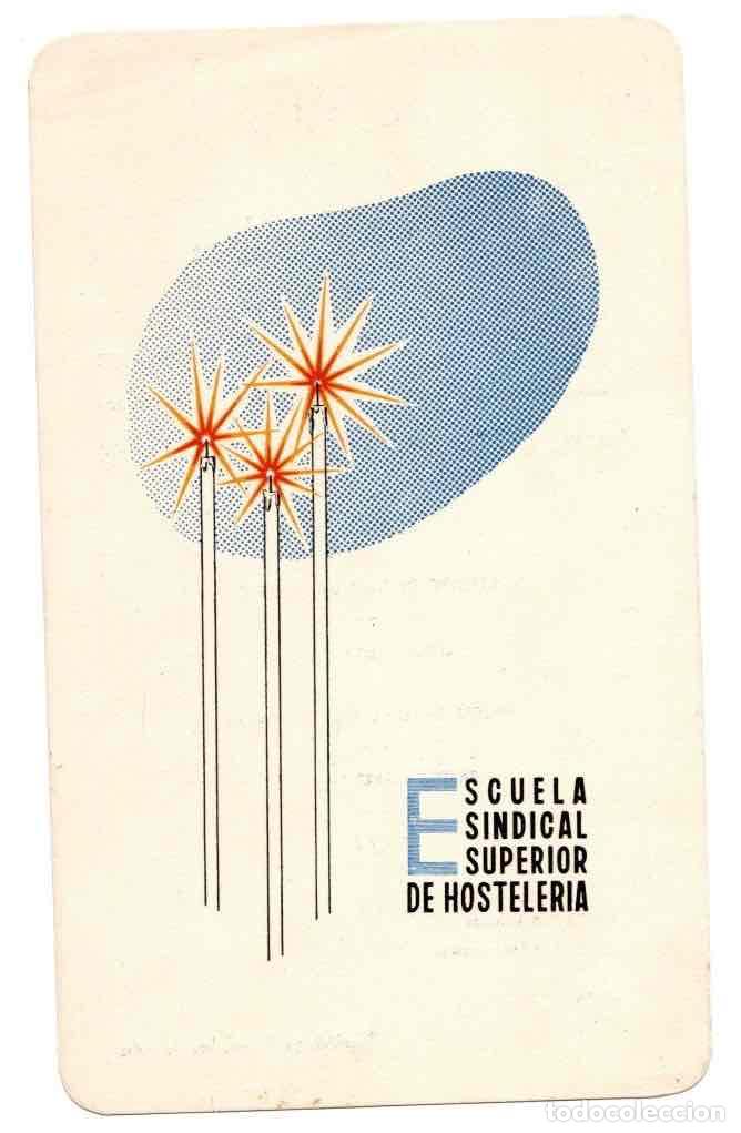 Otros art&iacute;culos de coleccionismo en papel: MENU ESCUELA SINDICAL SUPERIOR DE HOSTELERIA. MADRID 14 DE JUNIO 1962