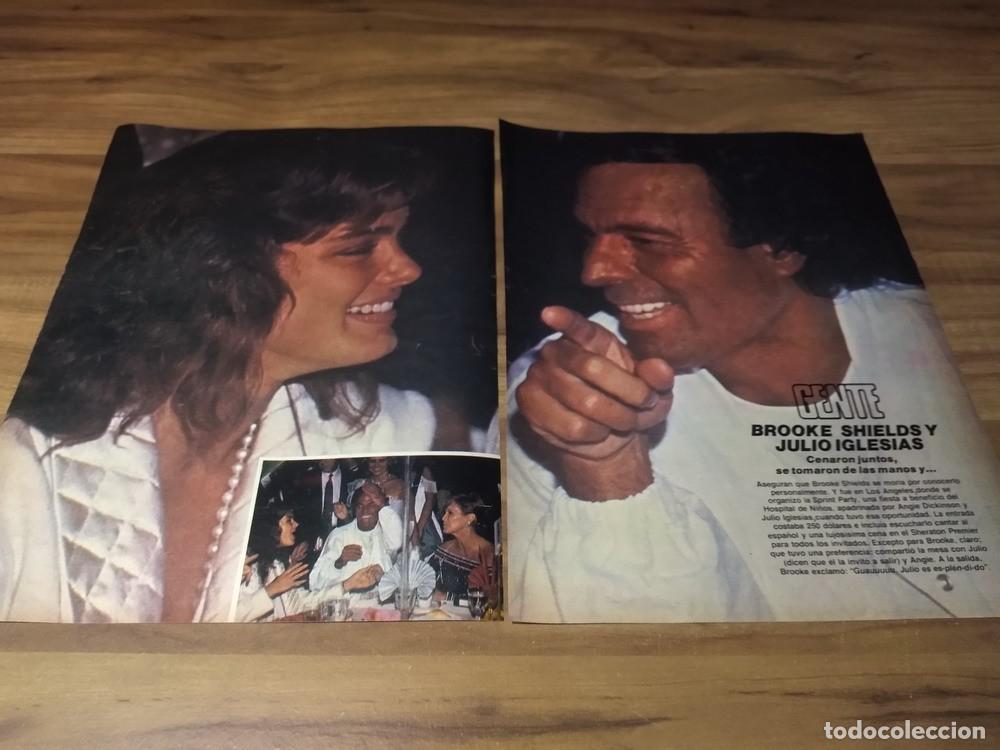 Otros Art&iacute;culos de Coleccionismo en Papel: (T129) Brooke Shields & Julio Iglesias * Clippings Revista 2 Pgs * 1984