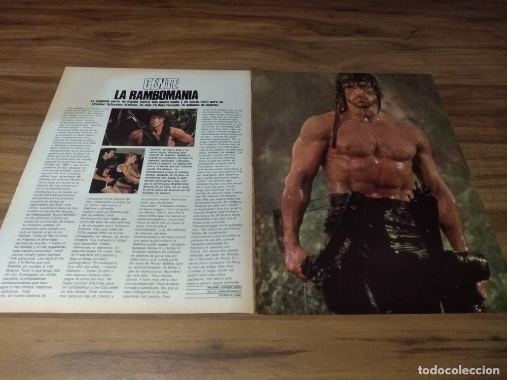 Otros Art&iacute;culos de Coleccionismo en Papel: (T294) Sylvester Stallone * Clippings Revista 2 Pgs * 1985