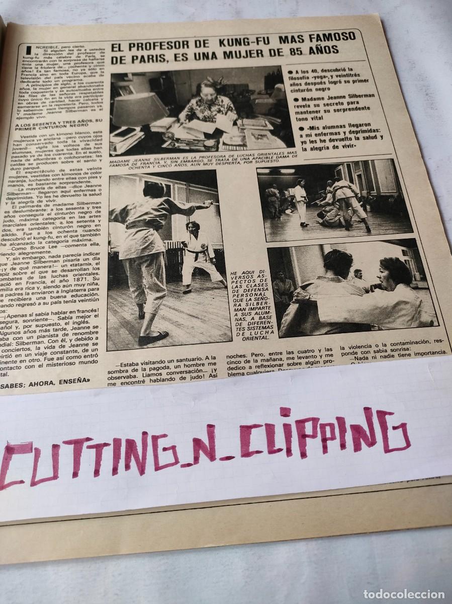 Otros Art&iacute;culos de Coleccionismo en Papel: Clipping [JEANNE SILBERMAN, PROFESORA DE KUNG FU][RA76400]
