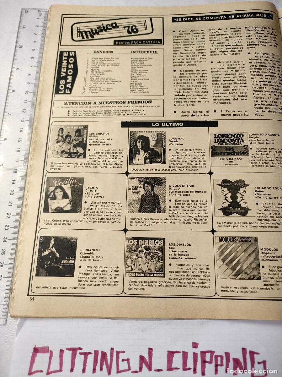 Otros Art&iacute;culos de Coleccionismo en Papel: Clipping [CECILIA, LOS CHICHOS, JUAN BAU, SERRANITO, MODULOS, DIABLOS][RA76400]