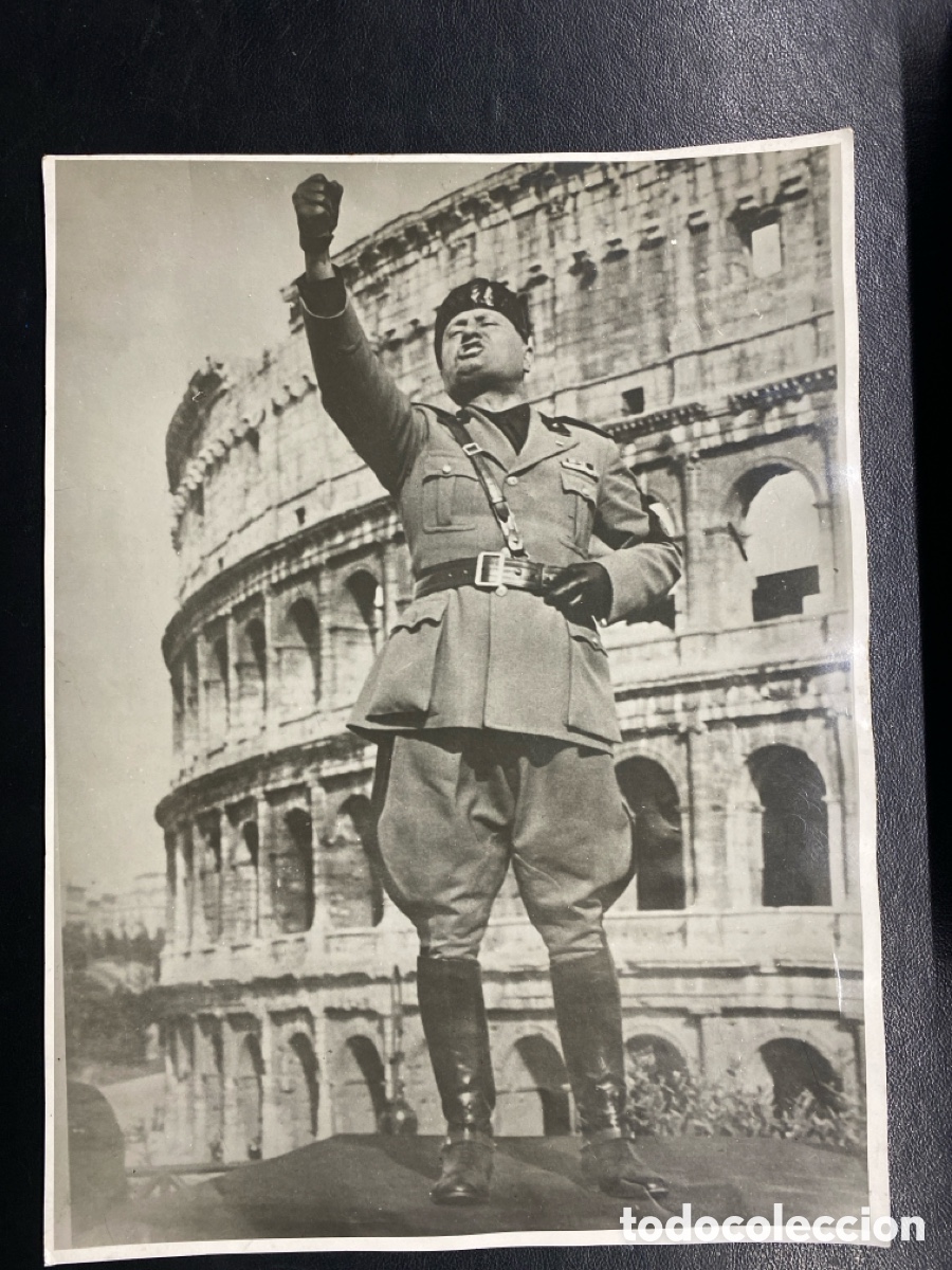 Otros Art&iacute;culos de Coleccionismo en Papel: Antiguo CARTEL BENITO MUSSOLINI B/N. MSI. DILICR. FASCISMO FASCISTA