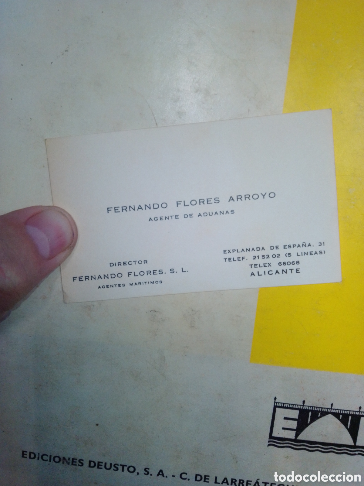 Otros Art&iacute;culos de Coleccionismo en Papel: Tarjeta de visita a&ntilde;os 60, antiguo alcalde de Alicante