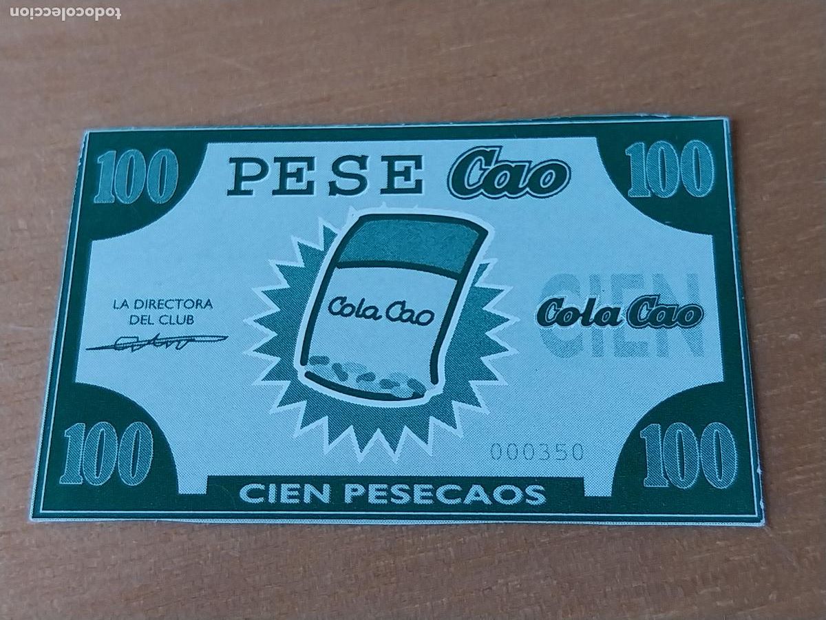 Otros Art&iacute;culos de Coleccionismo en Papel: COLA CAO PESECAOS 100 BILLETE PROMOCIONAL __* CHOCOLATE 5,2 X 3,5CM PUBLICIDAD ORIGINAL