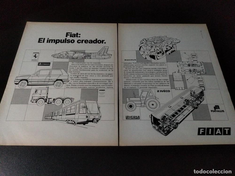 Otros Art&iacute;culos de Coleccionismo en Papel: (PA518) Publicidad Clipping Fiat El Impulso Creador * 1981