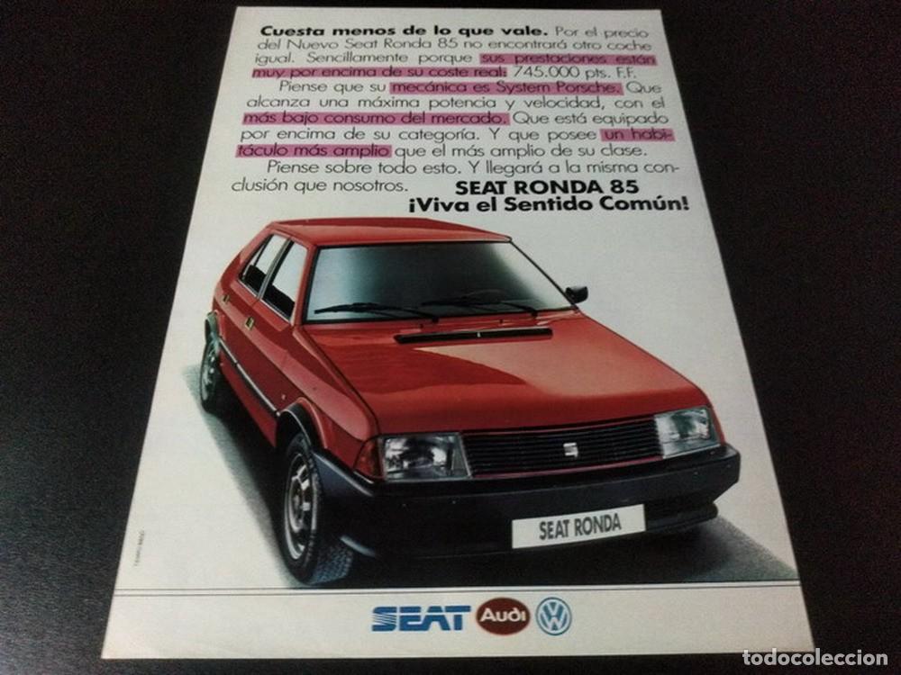 Otros art&iacute;culos de coleccionismo en papel: (PA588) Publicidad Clipping Seat Ronda * 1985