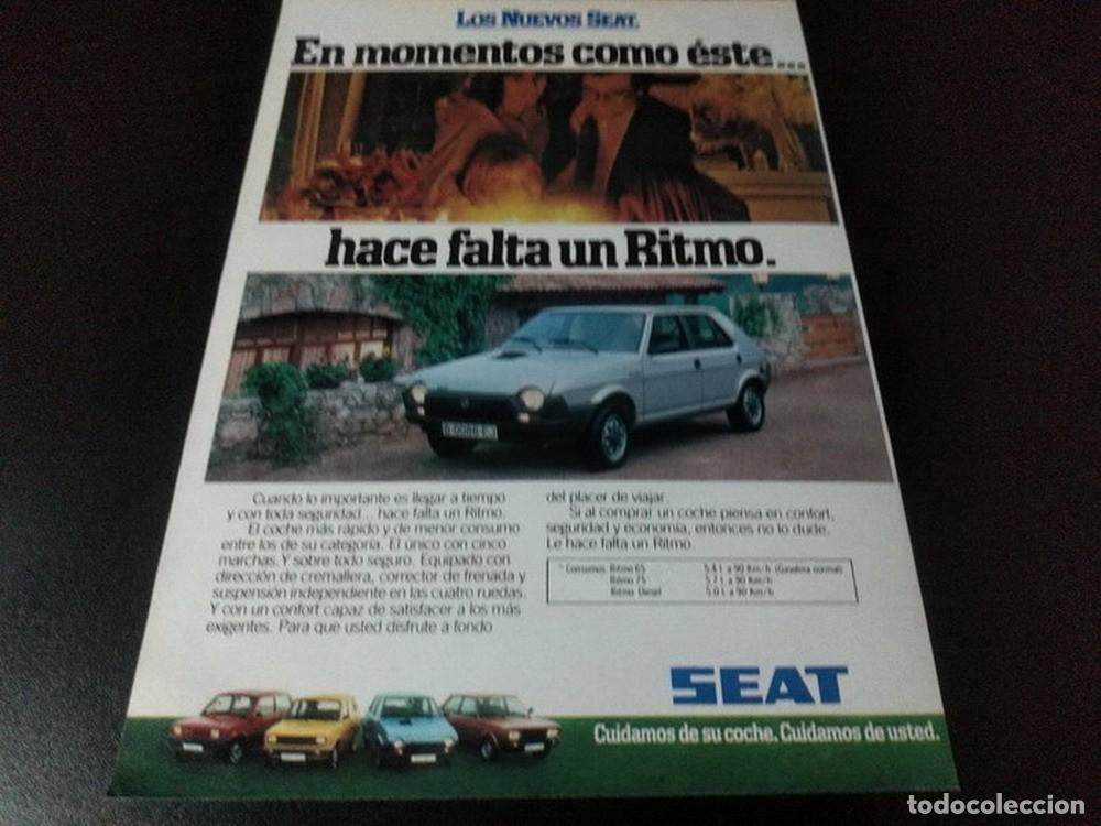 Otros art&iacute;culos de coleccionismo en papel: (PA589) Publicidad Clipping Seat Ritmo * 1980