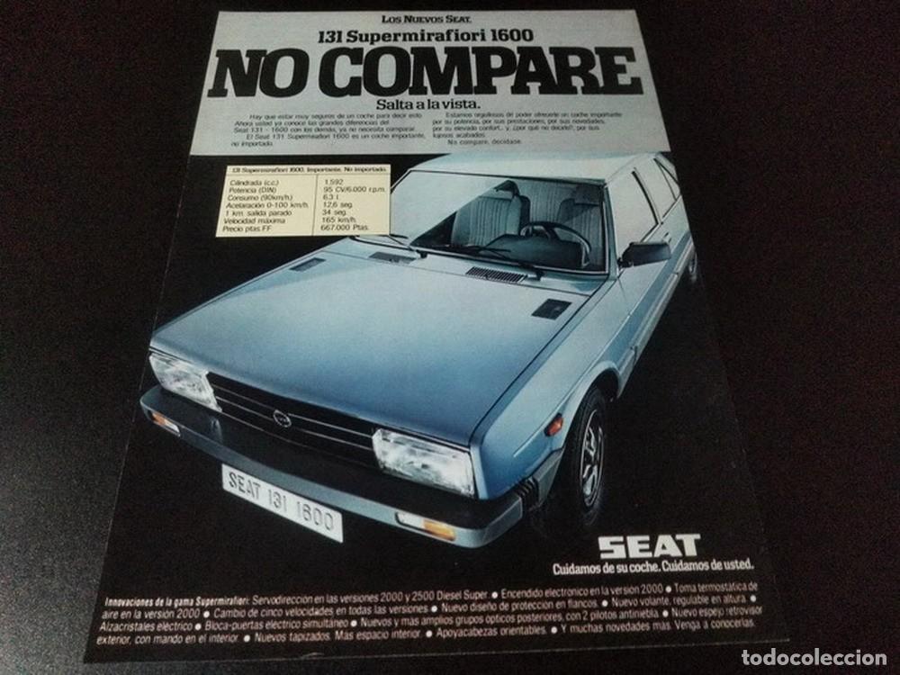 Otros art&iacute;culos de coleccionismo en papel: (PA590) Publicidad Clipping Seat 131 Supermirafiori * 1982