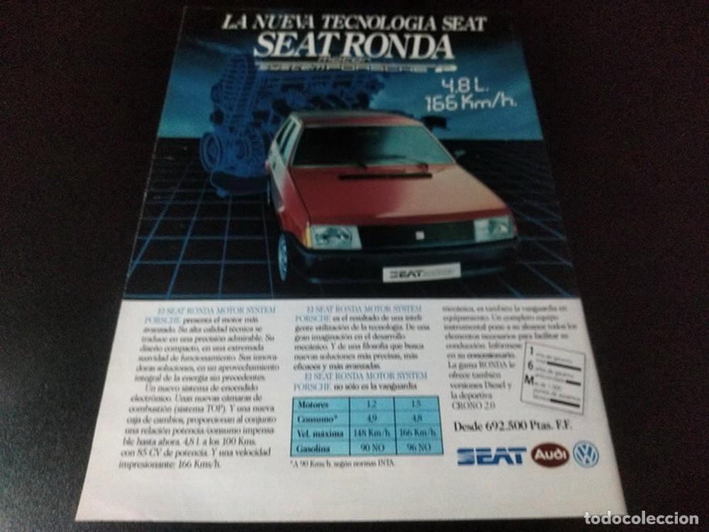 Otros art&iacute;culos de coleccionismo en papel: (PA592) Publicidad Clipping Seat Ronda * 1985