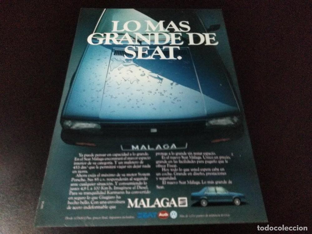 Otros art&iacute;culos de coleccionismo en papel: (PA593) Publicidad Clipping Seat Malaga * 1985