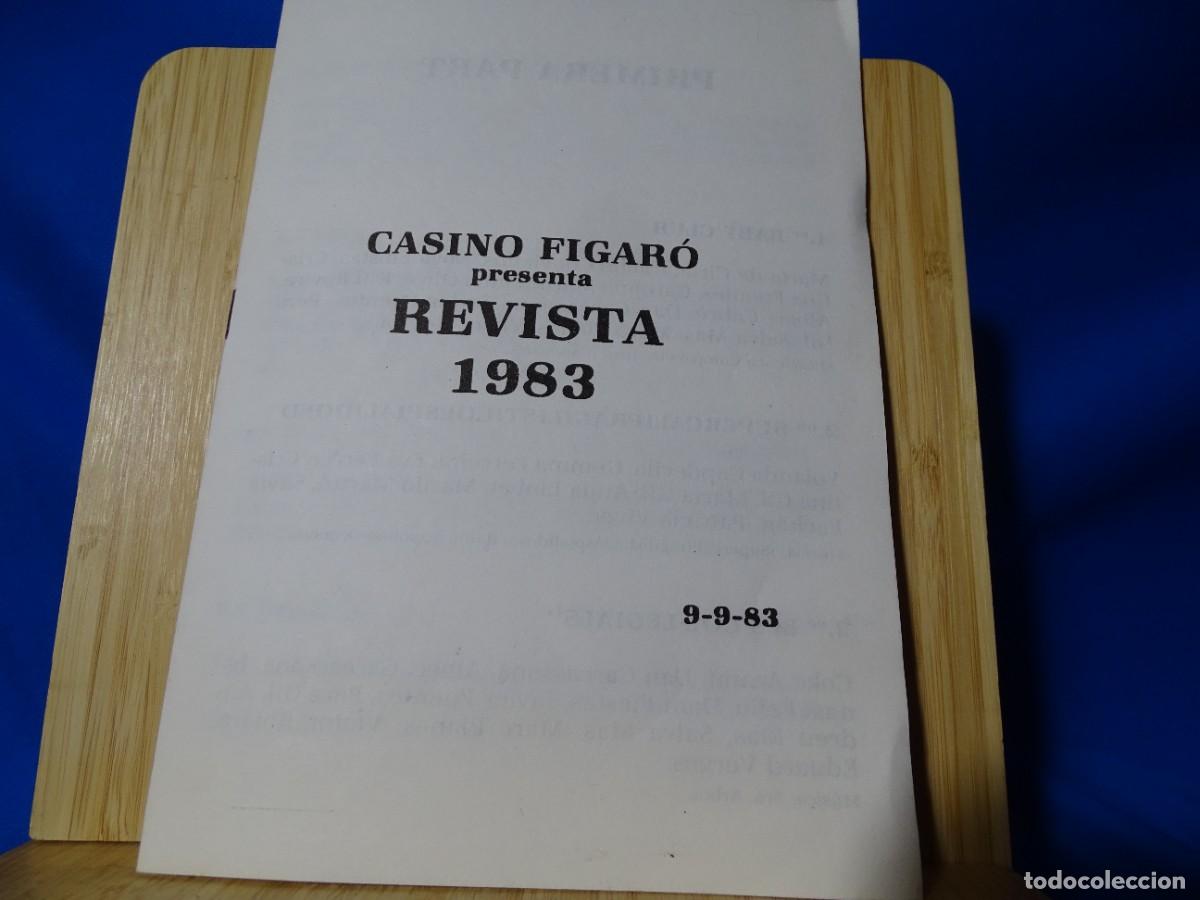 Otros art&iacute;culos de coleccionismo en papel: FOLLETO CASINO FIGAR&Oacute;. REVISTA 1983. 15X21 CM