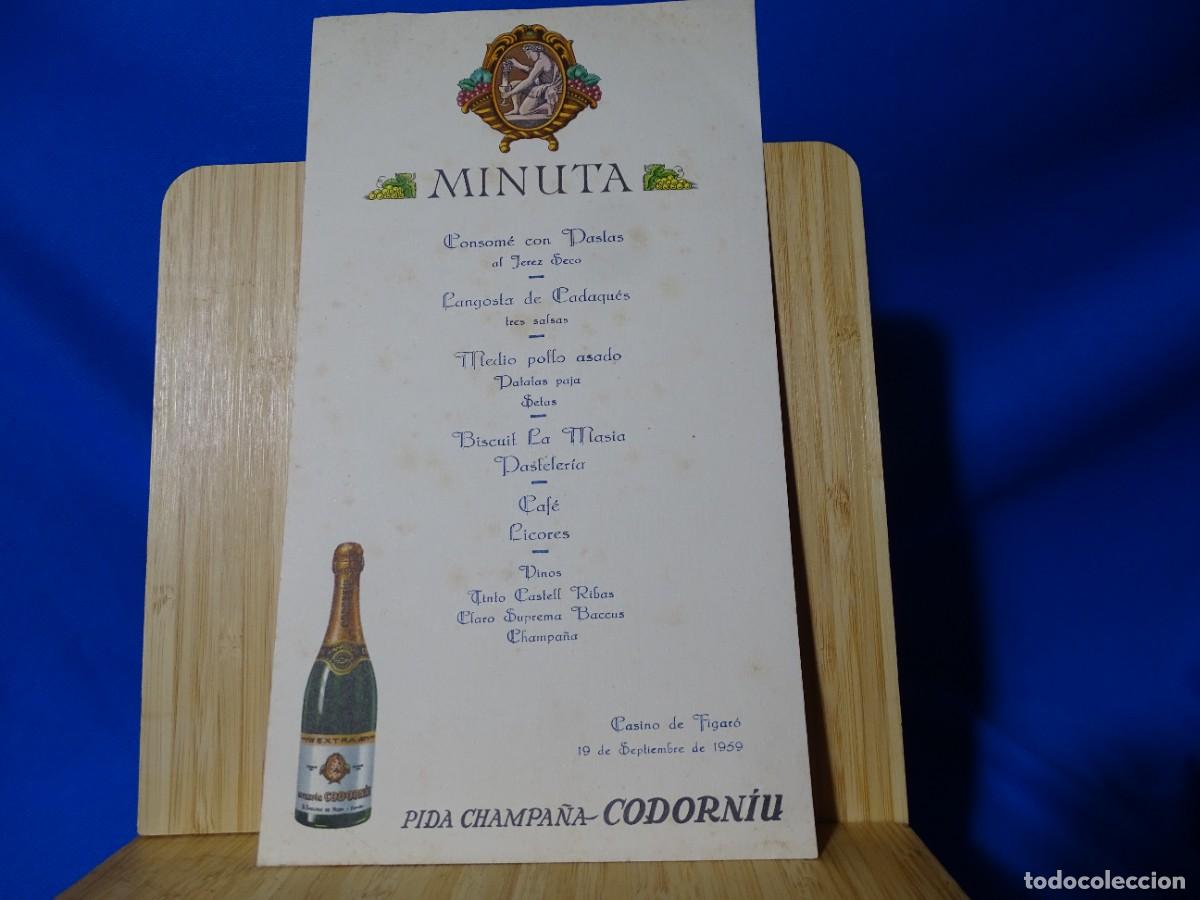 Otros art&iacute;culos de coleccionismo en papel: MINUTA. CASINO DE FIGAR&Oacute;. 19 DE SEPTIEMBRE 1959. 13,5X24CM