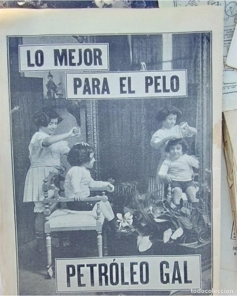 Collectionnisme Papier divers: EL PETROLEO GAL FACILITA EL PEINADO A. EHRMANN RECORTE ABRIL 1912 UNA HOJA
