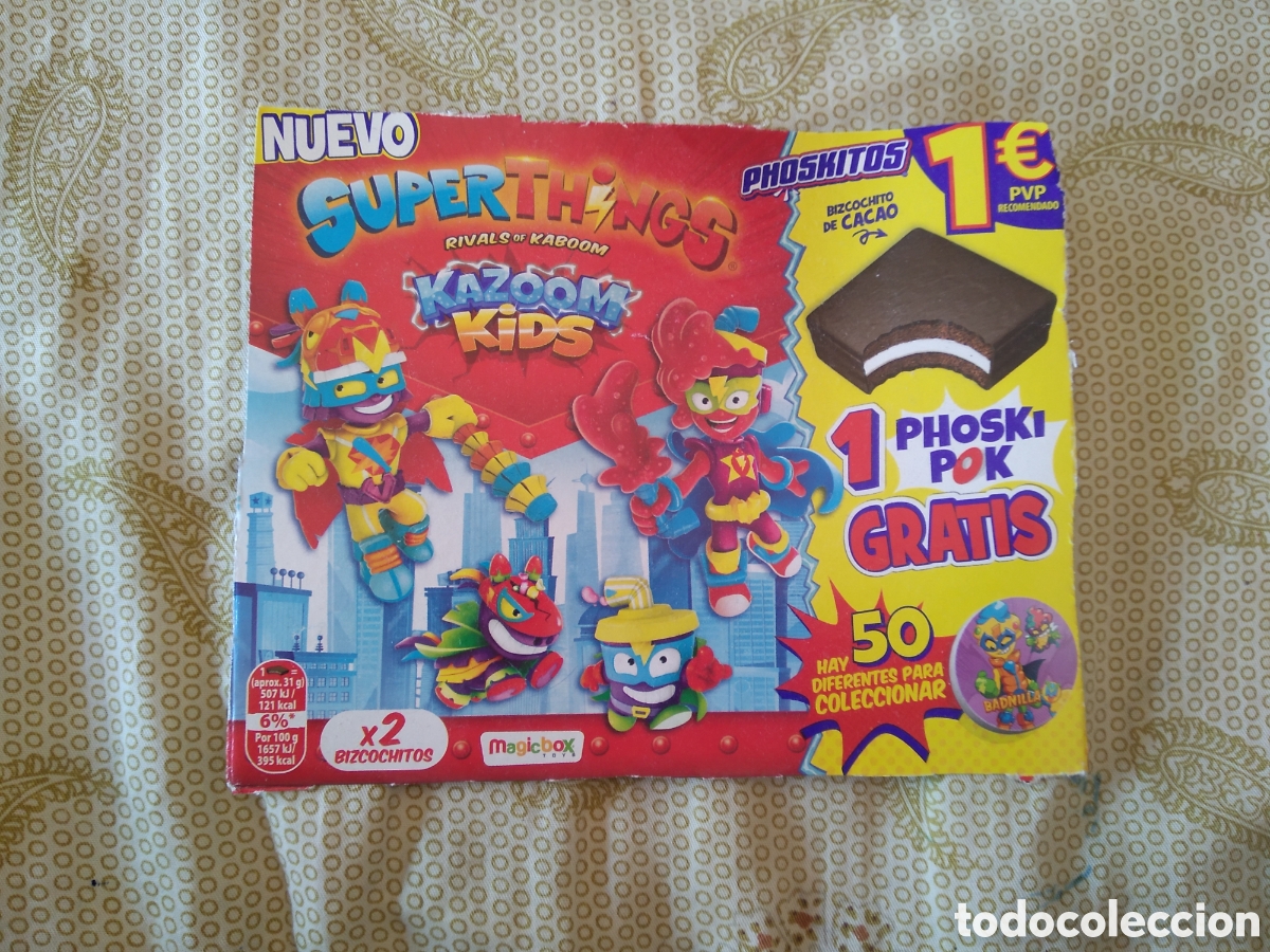 Otros Art&iacute;culos de Coleccionismo en Papel: RECORTE DE CART&Oacute;N PUBLICIDAD PHOSKITOS SUPER THINGS KAZOOM KIDS