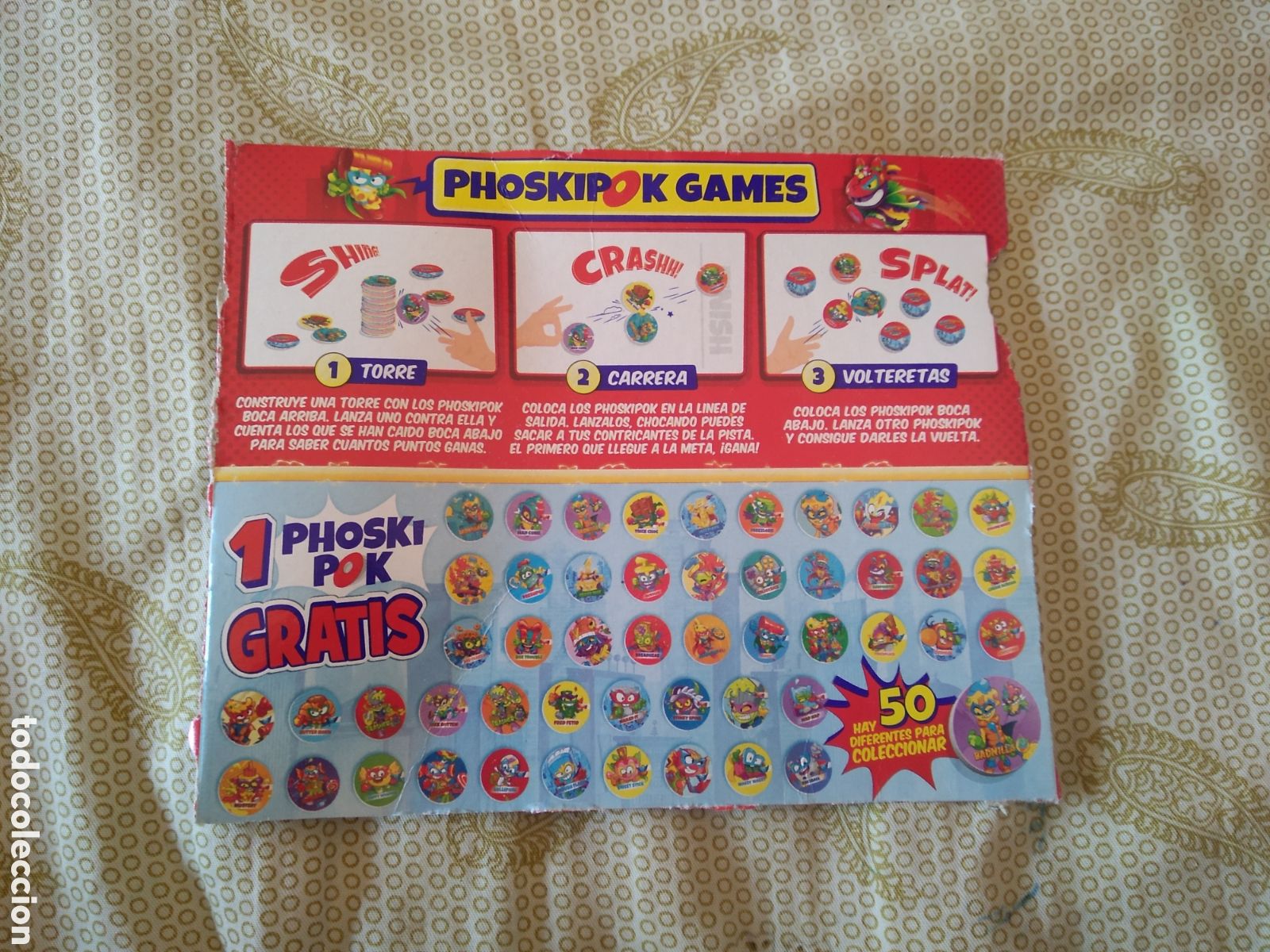 Otros Art&iacute;culos de Coleccionismo en Papel: RECORTE CART&Oacute;N PUBLICIDAD PHOSKITOS PHOSKIPOK GAMES