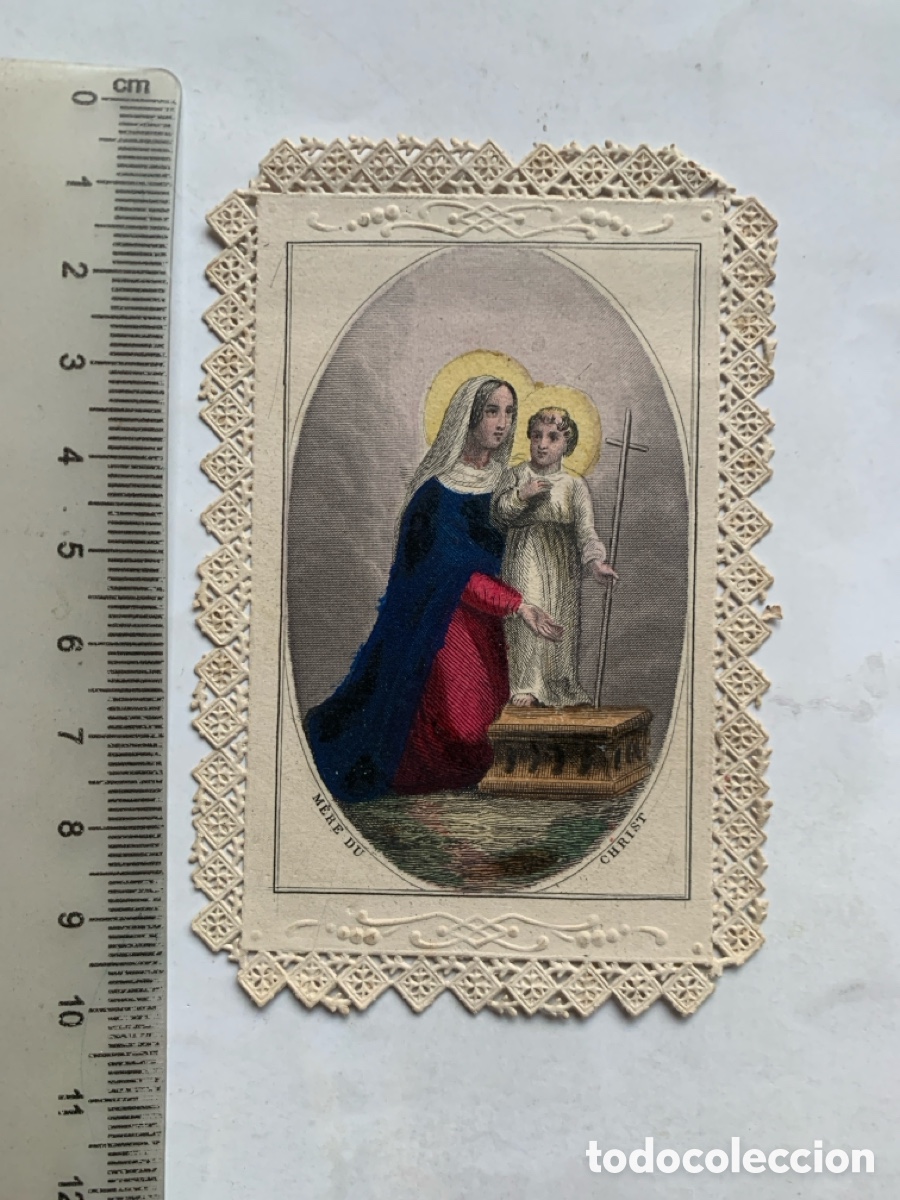Otros Art&iacute;culos de Coleccionismo en Papel: ESTAMPA TROQUELADA Y CALADA. MADRE DE CRISTO. ORACI&Oacute;N.