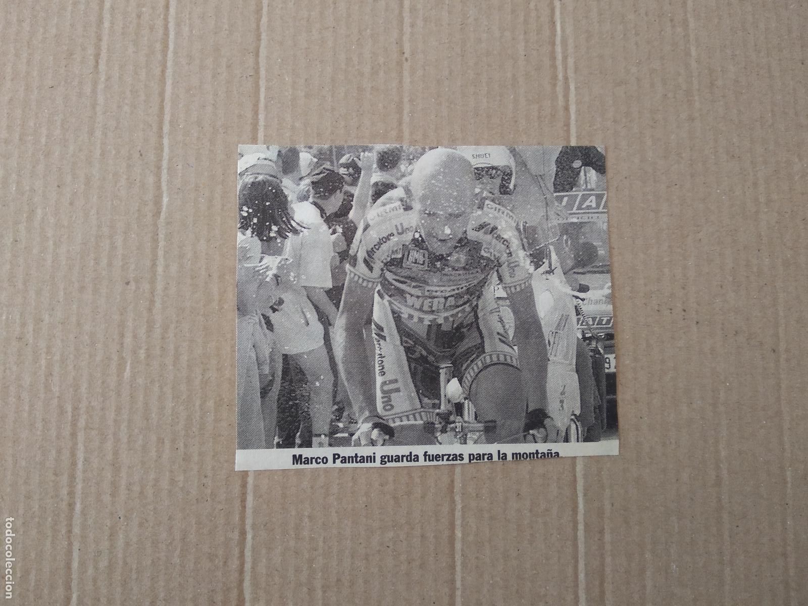 Otros Art&iacute;culos de Coleccionismo en Papel: ANTIGUO RECORTE DIARIO PERIODICO MARCO PANTANI CICLISMO MIDE 9,5CM X 8,1CM