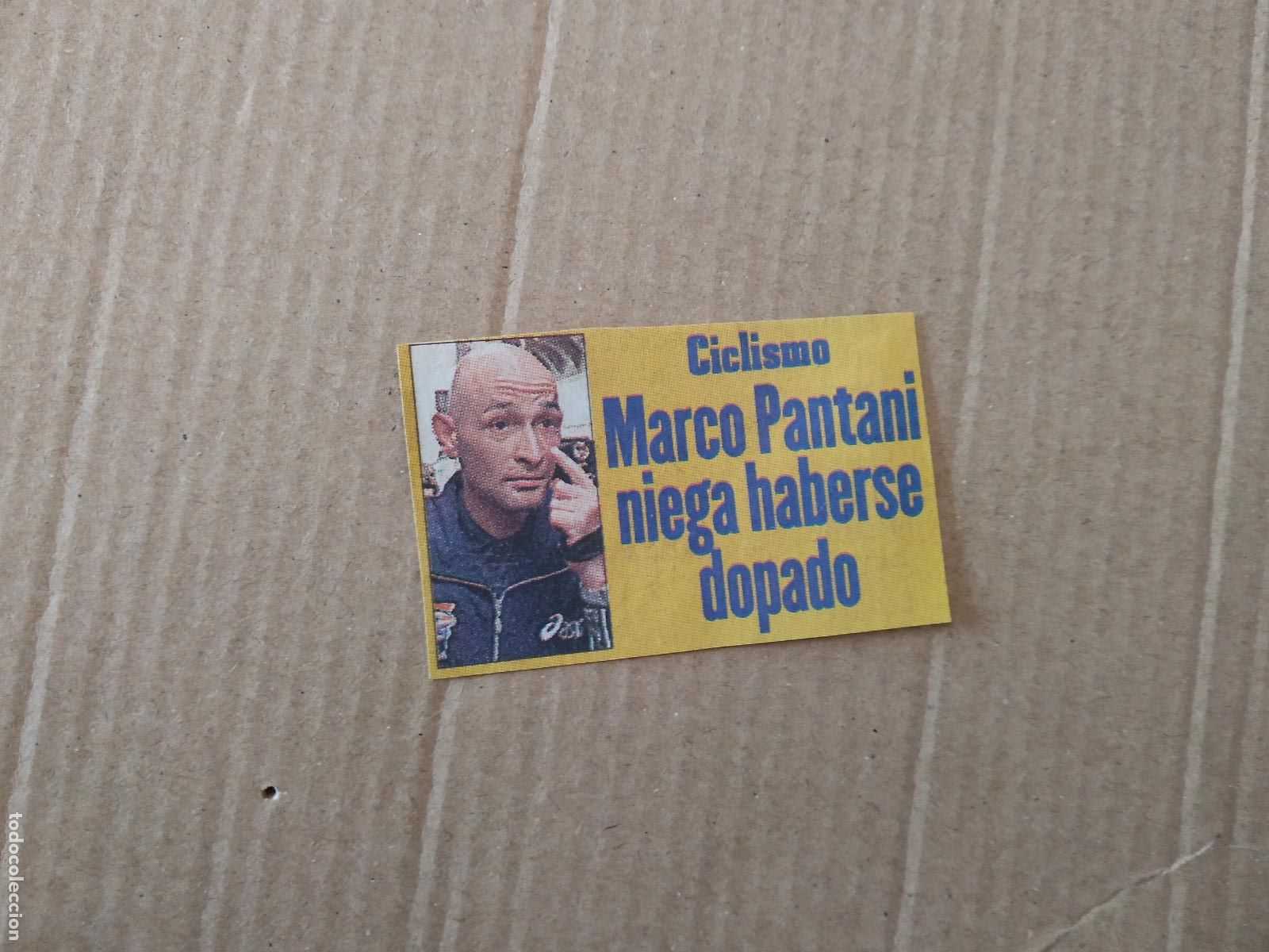 Otros Art&iacute;culos de Coleccionismo en Papel: ANTIGUO RECORTE DIARIO PERIODICO CICLISMO MARCO PANTANI DOPAJE MIDE 5,6CM X 3,4CM